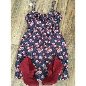 Vintage floral mini dress S